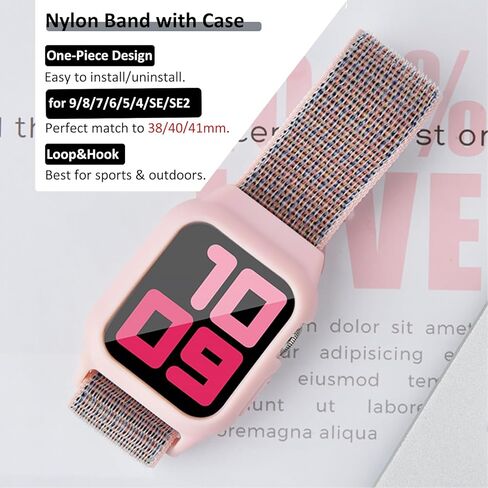 Band with Case Compatible for Kids Apple Watch Band 38/40/41/42/44/45/46mm in Saudi Arabia
