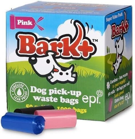 أكياس فضلات الكلاب، عدد 1000، باللون الوردي من Bark+ in Kuwait