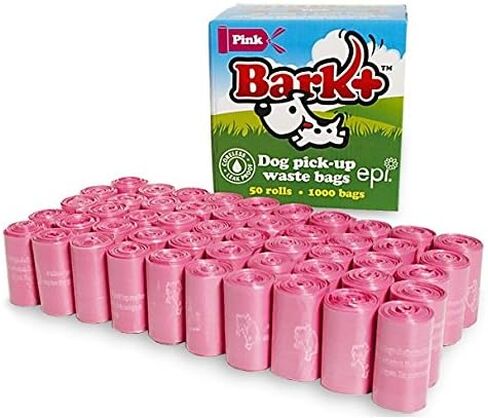 أكياس فضلات الكلاب، عدد 1000، باللون الوردي من Bark+ in Kuwait