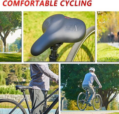 مقعد الدراجة I مقعد الدراجة للرجال والنساء، سرج دراجة مقاوم للماء مع مقبض I تمرين مقعد الدراجة لتمارين Peloton Echelon BMX، MTB ودراجات الطريق in Kuwait