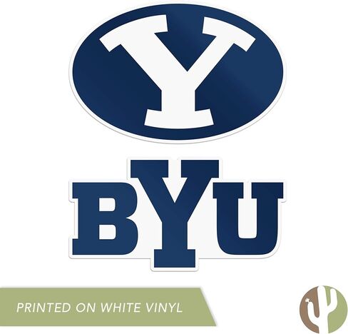 Desert Cactus Brigham Young University Cougars BYU Cougs Sticker Vinyl Decal Laptop Water Bottle Car Scrapbook (4 Inch Set V1) in Saudi Arabia