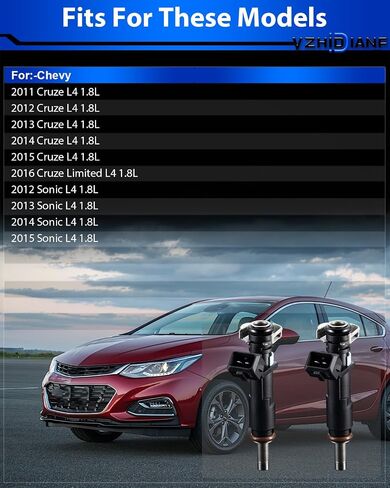 Upgraded FJ1153 Fuel Injectors Fits For:-Chevy Cruze 2011 2012 2013 2014 2015 Sonic 2012-2015, L4 1.8L 800-2189N (set of 4) in Saudi Arabia