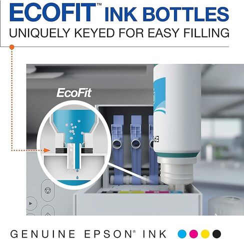 زجاجة حبر EPSON 542 EcoTank فائقة السعة باللون الأصفر (T542420-S) تعمل مع EcoTank Pro ET-5150، ET-5170، ET-5180، ET-5800، ET-5850، ET-5880، ET-16600، ET-16650 in Kuwait