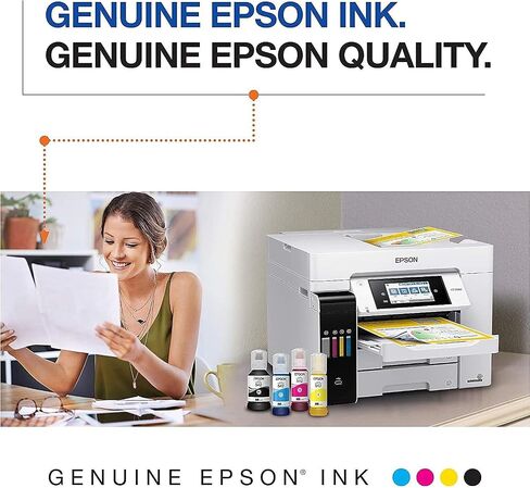 زجاجة حبر EPSON 542 EcoTank فائقة السعة باللون الأصفر (T542420-S) تعمل مع EcoTank Pro ET-5150، ET-5170، ET-5180، ET-5800، ET-5850، ET-5880، ET-16600، ET-16650 in Kuwait