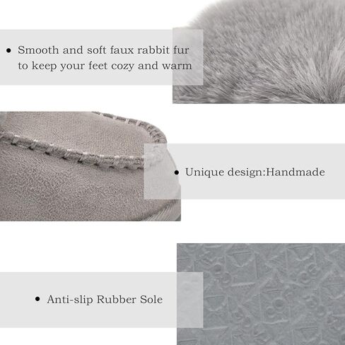 شباشب نسائية منفوش من COFACE مع شبشب منزلي مريح من الإسفنج الذكي للسيدات مبطن بالفرو المخملي سهل الارتداء ودعم القوس في الأماكن المغلقة والخارجية in Kuwait