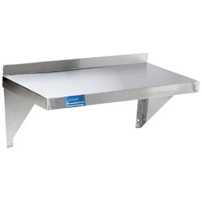 AmGood 14" Width x 30" Length | Stainless Steel Wall Shelf | Square Edge | Metal Shelving | Heavy Duty | Commercial Grade | Wall Mount | NSF Certified in Kuwait