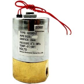 1PCS Q22XD/Q23XD BRASS VALVE G1/4 G1/8 2/2 3/2-WAY-WOWNED صمام الملف اللولبي المباشر في اتجاهين DC24V 1220V 110V (Q23XD 06 G1-8 3-2WAY ، DC12V_CR704) in Kuwait