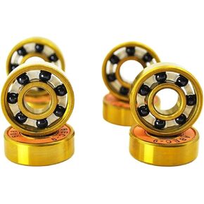 8pcs 608 2RS Hybrid Black Ceramic Ball Bearing 8 * 22 * ​​7mm Silicon Nitride Roller Skate Skate Wheel Bealings Golden Bearings in Kuwait