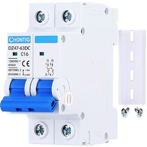40 Amp Miniature DC Circuit Breaker 1000V 2 Pole, Solar PV Disconnect Switch with Thermal Magnetic Trip, DIN Rail Mount Isolator C40 in Saudi Arabia