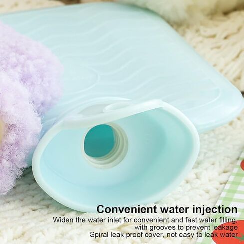 Hot Water Bottle with Cover, Hot Water Bottle with Cute Plush Cover, Super Soft Plush Cover for Pain Relief Headaches Cramps and Winter Warmth in Saudi Arabia