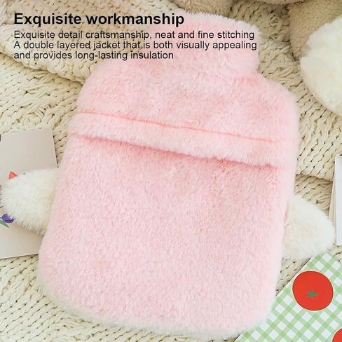 Hot Water Bottle with Cover, Hot Water Bottle with Cute Plush Cover, Super Soft Plush Cover for Pain Relief Headaches Cramps and Winter Warmth in Saudi Arabia