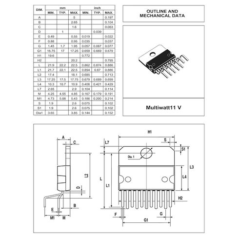 TDA7265 Stereo Audio Power Amplifier IC (2 - Pack) - 25W×2 Output, ±6V~±18V Supply, for DIY Amplifiers, Car Audio & Audio Projects in Saudi Arabia