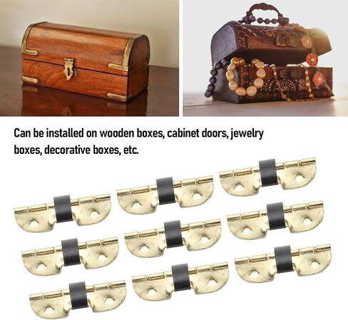 100 Pcs Spring Hinge, Sturdy Iron Self Closing Spring Loaded Hinge for Glasses Case Jewelry Box in Saudi Arabia