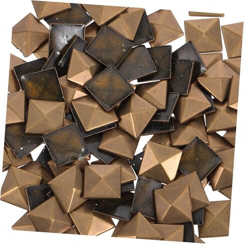 Doitool 100pcs هرم ترصيع DIY مسطحات مسطحة لأحذية حقائب الملابس والأحزمة دائمة البشرة ودية غير تلاشى الملحقات الزخرفية in Saudi Arabia