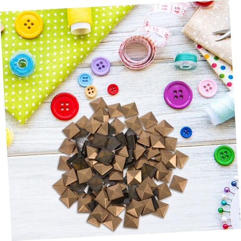 Doitool 100pcs هرم ترصيع DIY مسطحات مسطحة لأحذية حقائب الملابس والأحزمة دائمة البشرة ودية غير تلاشى الملحقات الزخرفية in Saudi Arabia