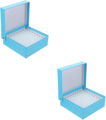 2pcs أنبوب صندوق التخزين حامل الفريزر الحامل للتخزين لأنبوب microcentrifuge مبردة لورقة microcentrifuge السماء الزرقاء in Saudi Arabia