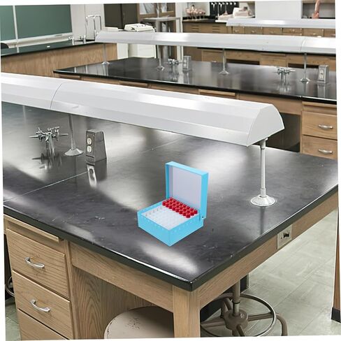 2pcs أنبوب صندوق التخزين حامل الفريزر الحامل للتخزين لأنبوب microcentrifuge مبردة لورقة microcentrifuge السماء الزرقاء in Saudi Arabia