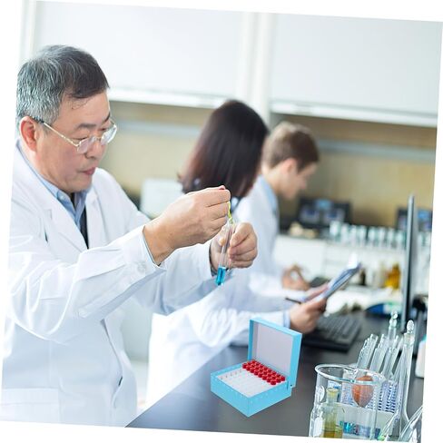 2pcs أنبوب صندوق التخزين حامل الفريزر الحامل للتخزين لأنبوب microcentrifuge مبردة لورقة microcentrifuge السماء الزرقاء in Kuwait