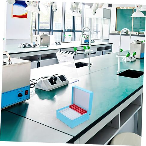 2pcs أنبوب صندوق التخزين حامل الفريزر الحامل للتخزين لأنبوب microcentrifuge مبردة لورقة microcentrifuge السماء الزرقاء in Kuwait