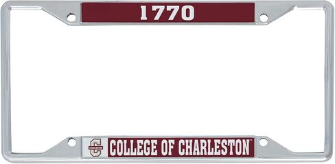 Desert Cactus College of Charleston License Plate Frame Car Tag Holder for Front or Back of Car Cougars C of C Officially Licensed Metal (Year) in Saudi Arabia
