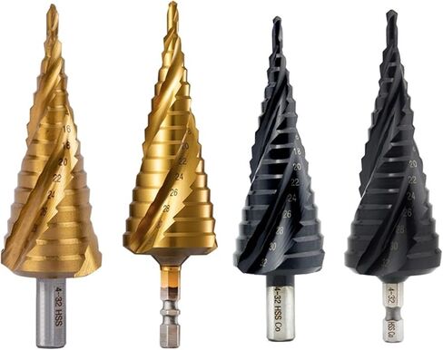 M35 Cobalt M2 Coated Step Drill Bit 3 Spiral Flutes Industrial Metal Woodworking Tools 1Pcs (Color : 4-20mm Shank 1(M2)) in Saudi Arabia