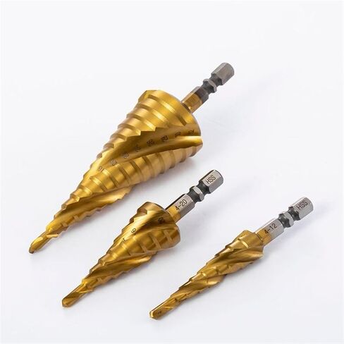 M35 Cobalt M2 Coated Step Drill Bit 3 Spiral Flutes Industrial Metal Woodworking Tools 1Pcs (Color : 4-20mm Shank 1(M2)) in Saudi Arabia
