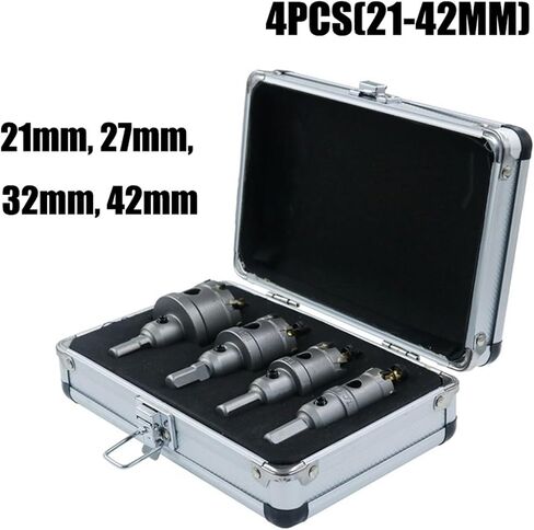 EVURU Hole Saw Drill Bits Set Stainless Steel Plate Iron Alloy Carbide Cobalt Metal 1Pcs (Color : 6PCS(16-35MM)) in Saudi Arabia