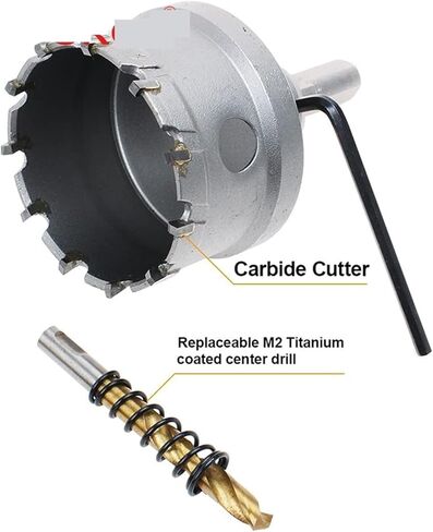 EVURU Hole Saw Drill Bits Set Stainless Steel Plate Iron Alloy Carbide Cobalt Metal 1Pcs (Color : 6PCS(16-35MM)) in Saudi Arabia