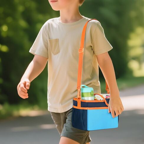 Kids Bike Basket Front, Scooter Bag, Cute Bicycle Accessories with Insulated Cup Holder for Boys Girls Children, Fit Most Handlebar, Tricycle, with Detachable Shoulder Strap in Saudi Arabia
