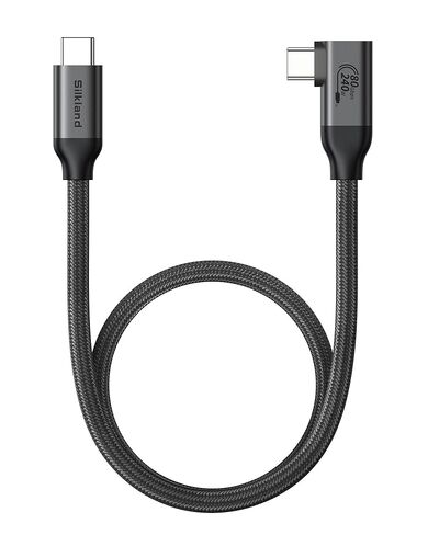 Silkland 80Gbps Right Angle USB 4 Cable for Thunderbolt 5 Cable 240W 4FT in Kuwait