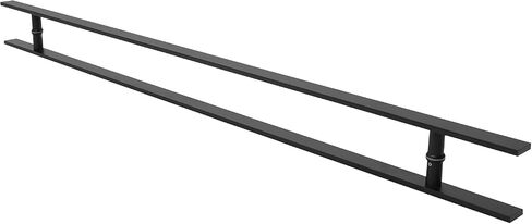 47.05in Push Pull Door Handle,Double Sided H-Shaped Commercial Sliding Doors Handle,Heavy Duty Swing Door Handles Replacement for Glass Door,Wooden Door (Black-Frosted, 47.05 * 1.6in) in Kuwait