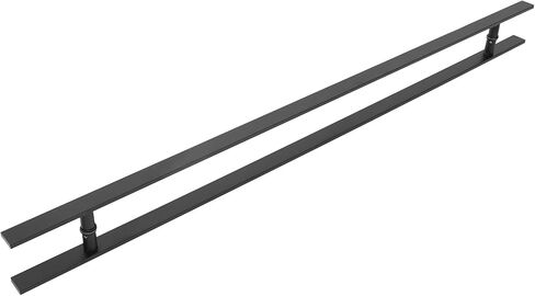 47.05in Push Pull Door Handle,Double Sided H-Shaped Commercial Sliding Doors Handle,Heavy Duty Swing Door Handles Replacement for Glass Door,Wooden Door (Black-Frosted, 47.05 * 1.6in) in Kuwait