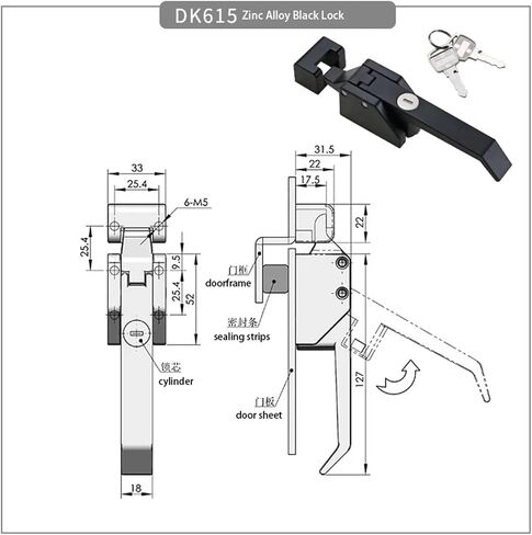 Zinc Alloy Or Stainless Steel Wide Style Storage Industrial Vacuum Tight Closed Door Handle 1Pcs(SS Unlocked) in Saudi Arabia