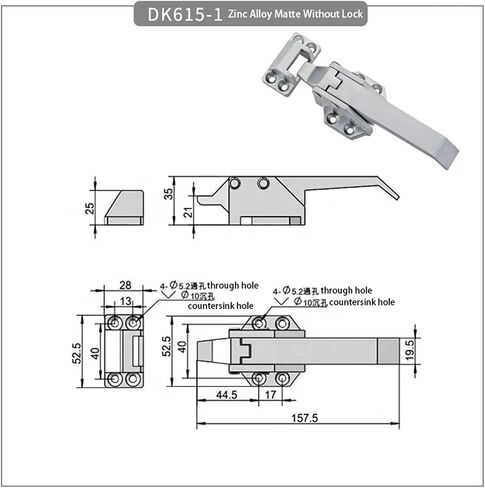 Zinc Alloy Or Stainless Steel Wide Style Storage Industrial Vacuum Tight Closed Door Handle 1Pcs(SS Unlocked) in Saudi Arabia