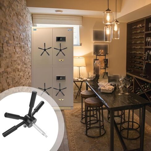 مقبض باب قبو فولاذي وتصميم 5 مباهج وكمال داكن ومثالي للخزانات متوسطة الحجم وخزائن الأسلحة in Kuwait