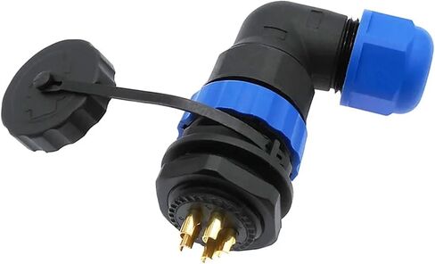 SP20 Angle Connectors Connector 2/3/4/5/6/7/8/9/10/12/14Pin IP68 Cable Connector 90 Degree Elbow 1Pcs(7 pin) in Saudi Arabia
