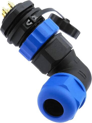 SP20 Angle Connectors Connector 2/3/4/5/6/7/8/9/10/12/14Pin IP68 Cable Connector 90 Degree Elbow 1Pcs(7 pin) in Saudi Arabia