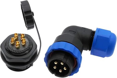 SP20 Angle Connectors Connector 2/3/4/5/6/7/8/9/10/12/14Pin IP68 Cable Connector 90 Degree Elbow 1Pcs(7 pin) in Saudi Arabia