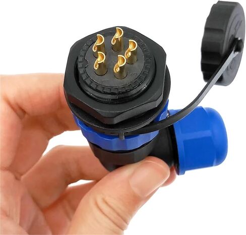 SP20 Angle Connectors Connector 2/3/4/5/6/7/8/9/10/12/14Pin IP68 Cable Connector 90 Degree Elbow 1Pcs(7 pin) in Saudi Arabia