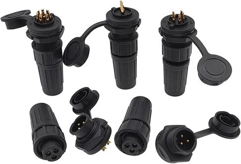 موصل المقبس البلاستيكي IP67 PY07 Z108 BUTT CONNECTOR 2PIN 3PIN 4PIN 5PIN 6PIN 7PIN 8PINS 1PCS (5P BAYONET) in Saudi Arabia