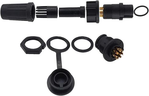 موصل المقبس البلاستيكي IP67 PY07 Z108 BUTT CONNECTOR 2PIN 3PIN 4PIN 5PIN 6PIN 7PIN 8PINS 1PCS (5P BAYONET) in Saudi Arabia
