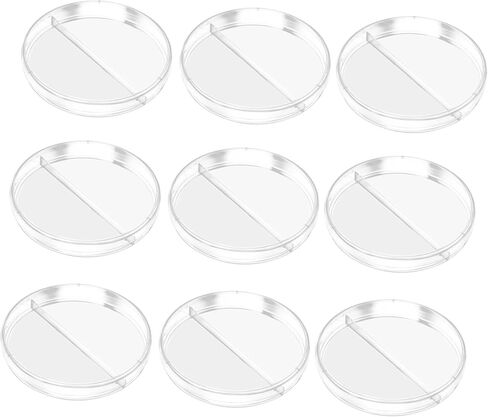Pretyzoom 10pcs الطبق نبات الخلايا النباتية لوحة زراعة الأنسجة الأنسجة أطباق الطبق خلية الأنسجة الأنسجة أدوات مختبر الغرض من الطبق خلية الطبق عينة شفافة in Saudi Arabia