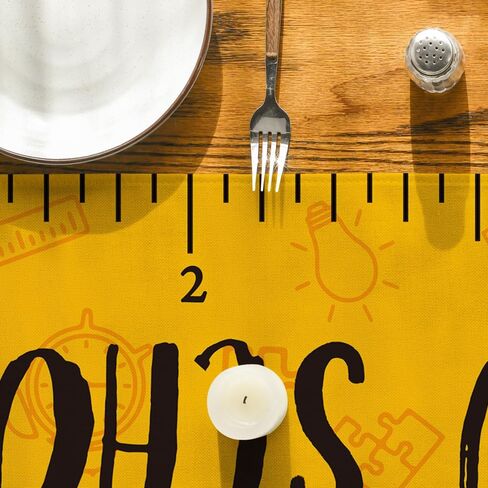 Artoid Mode Ruler Book Back to School Table Runner, First Day of School Student Kids Classroom Dining Table Decoration for Home Party Decor 13x72 Inch in Saudi Arabia