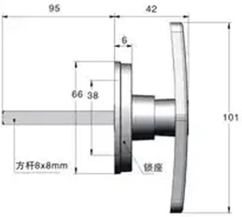 T-Handle Lock Zinc Alloy for Truck Caravan RV Door Handle 1pcs in Saudi Arabia