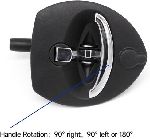 Truck Trailer Toolbox Lock T Handle Compression Boat Container Paddle Chrome Latch 1Pcs(A7897-1170 Black Handle) in Saudi Arabia