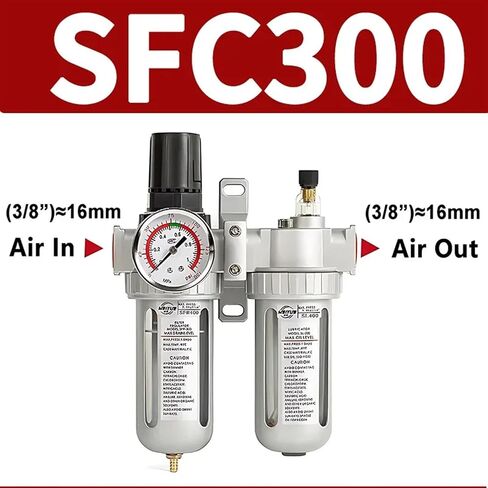 أجزاء ضاغط الهواء: SFC-200 SFC-300 SFC-400-صمام منظم فاصل مياه زيت مرشح الهواء مع استنزاف تلقائي (SFC-300) in Saudi Arabia