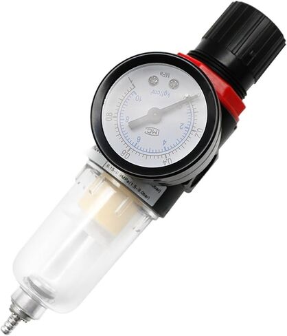 1pc AFR-2000 Pneumatic Filter Air Treatment Unit Pressure Regulator Compressor Reducing Valve Oil Water Separation AFR2000 Gauge(AFR-2000 w PC6) in Saudi Arabia