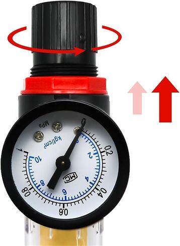 1pc AFR-2000 Pneumatic Filter Air Treatment Unit Pressure Regulator Compressor Reducing Valve Oil Water Separation AFR2000 Gauge(AFR-2000 w PC6) in Saudi Arabia