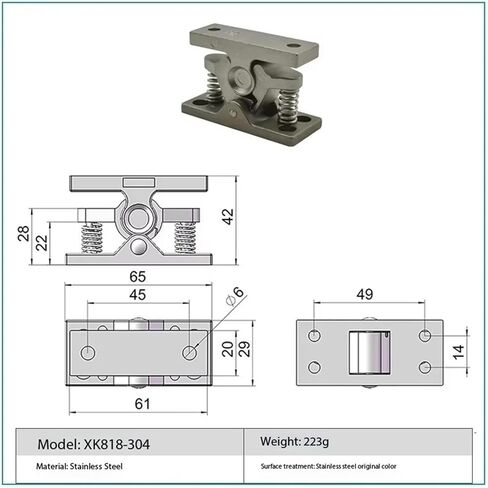 XK818 Heavy Spring Buckle Door Large Impact Lock Press to Close Pull Open Latch 1Pcs(XK818 Plastic White) in Kuwait