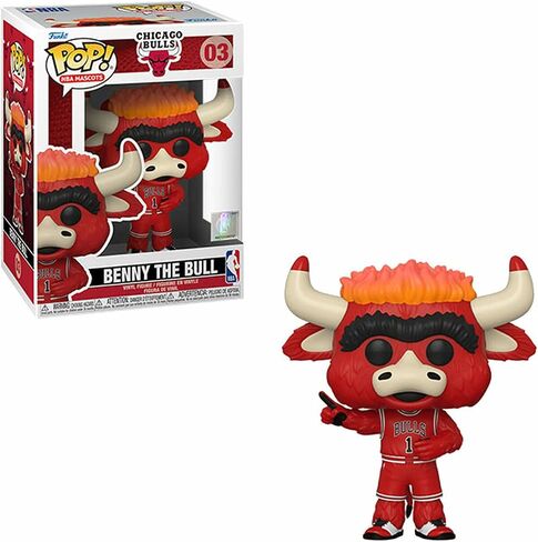 Pop NBA Mascots: Chicago - Benny the Bull Funko Pop! الشكل الفينيل (مجمل مع حالة واقي صندوق البوب ​​المتوافق) ، متعدد الألوان ، 3.75 بوصة in Saudi Arabia